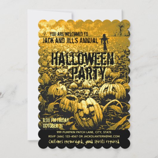 Jack O'Lantern Kerkhof Kaart (Voorkant)