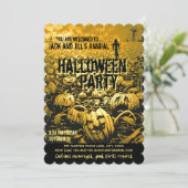 Jack O'Lantern Kerkhof Kaart (Staand voorkant)