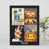 Jack o'Lantern & Kinder Montage Uitnodigen Kaart (Staand voorkant)