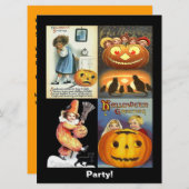 Jack o'Lantern & Kinder Montage Uitnodigen Kaart (Voorkant / Achterkant)