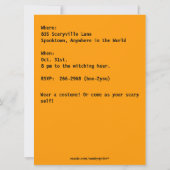 Jack o'Lantern & Kinder Montage Uitnodigen Kaart (Achterkant)