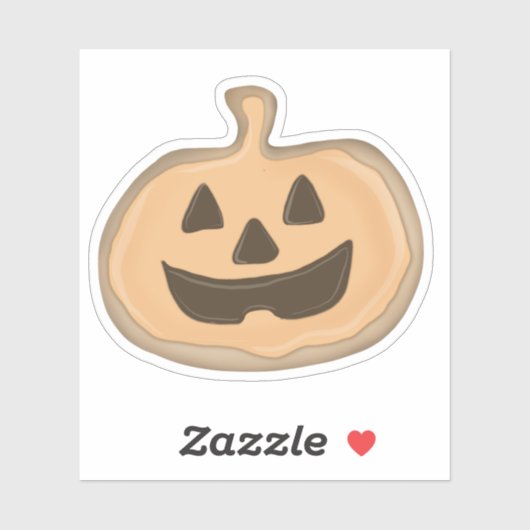 Jack o'lantern koekie sticker (Vel)