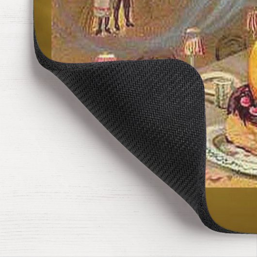 Jack o'Lantern met heks Muismat (Hoek)