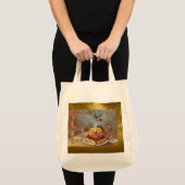 Jack o'Lantern met heks Tote Bag (Voorkant (product))