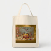 Jack o'Lantern met heks Tote Bag (Voorkant)