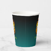 Jack O'Lantern met vleermuizen en spinnen Papieren Bekers (Rechts)