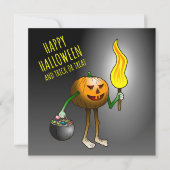 Jack O'lantern naar de trick or treat Kaart (Voorkant)