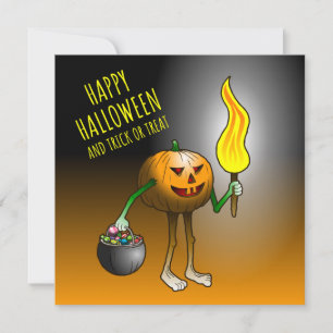 Jack O'lantern naar de trick or treat Kaart