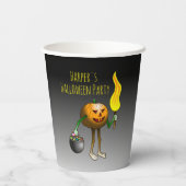 Jack O'lantern naar de trick or treat Papieren Bekers (Achterkant)