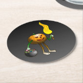 Jack O'lantern naar de trick or treat Ronde Kartonnen Onderzetter (Gebogen)