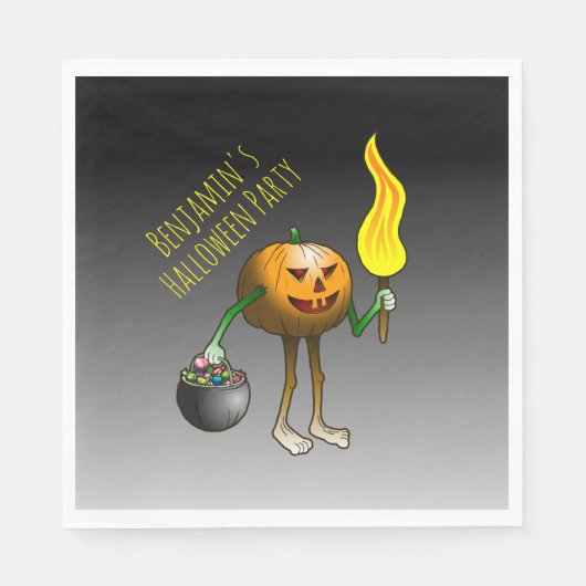 Jack O'lantern naar de trick or treat Servet (Voorkant)