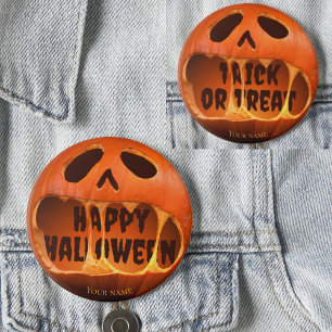 Jack o'lantern pompoen Gelukkig Halloween Ronde Button 5,7 Cm