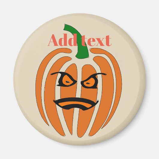 Jack O'Lantern, pompoen gezicht Magneet (Voorkant)