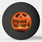 Jack o'lantern pompoen Halloween tafeltennis Pingpongbal (Voorkant)