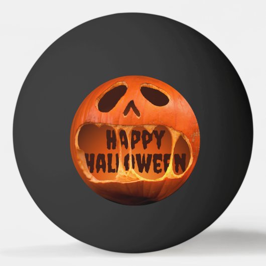 Jack o'lantern pompoen Halloween tafeltennis Pingpongbal (Voorkant)
