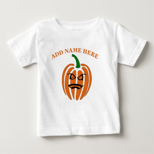 Jack O'Lantern, Pumpkin Face Baby T-Shirt (Voorkant)