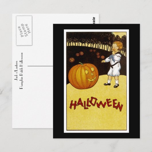 Jack o'Lantern Pumpkin Patch Halloween Briefkaart (Voorkant / Achterkant)