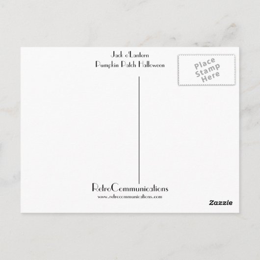 Jack o'Lantern Pumpkin Patch Halloween Briefkaart (Achterkant)