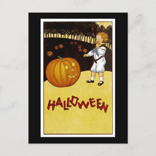 Jack o'Lantern Pumpkin Patch Halloween Briefkaart (Voorkant)