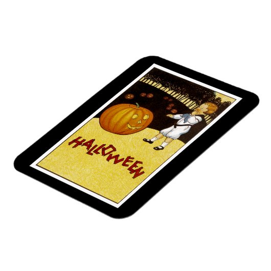 Jack o'Lantern Pumpkin Patch Halloween Magneet (Linkerzijde)