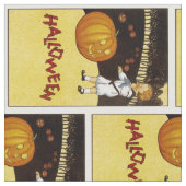 Jack o'Lantern Pumpkin Patch Halloween Stof (Close Up)