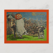  Jack o'Lantern Scarecrow en Boys Briefkaart (Voorkant)