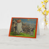 Jack o'Lantern Scarecrow en Boys Kaart (Gele Bloem)