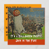  Jack o'Lantern Scarecrow en Boys Kaart (Voorkant / Achterkant)