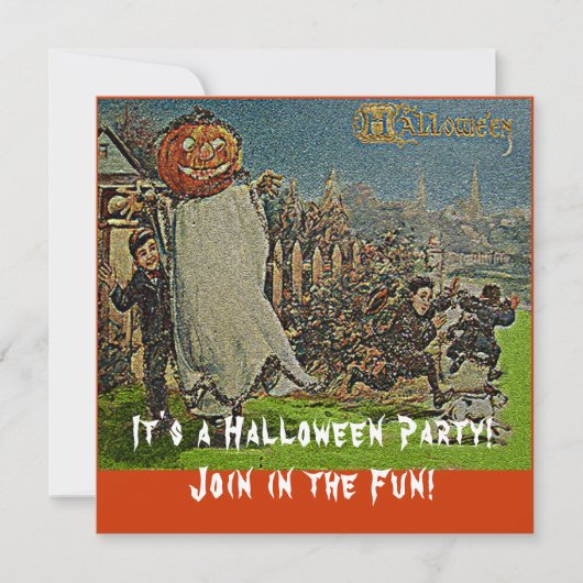  Jack o'Lantern Scarecrow en Boys Kaart (Voorkant)