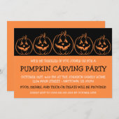 Jack O'Lantern Silhouette Halloween Uitnodigingen (Voorkant / Achterkant)