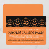 Jack O'Lantern Silhouette Halloween Uitnodigingen (Voorkant / Achterkant)