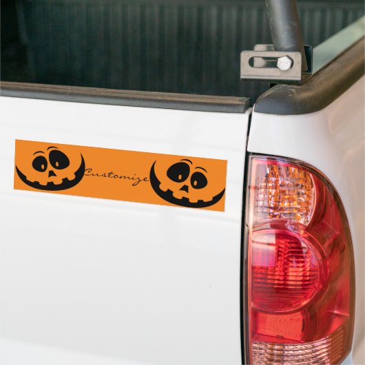 Jack O'lantern Smile Thunder_Cove Bumpersticker (Op Truck)