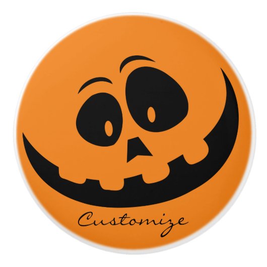 Jack O'lantern Smile Thunder_Cove Keramische Knop (Voorkant)