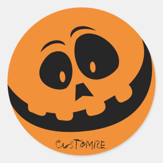 Jack O'lantern Smile Thunder_Cove Ronde Sticker (Voorkant)