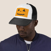 Jack O'Lantern Trucker Hoed Trucker Pet (In situ)