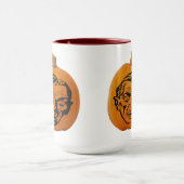 Jack O'Lantern Vampier Gezicht Halloween Pompoen Mok (Midden)