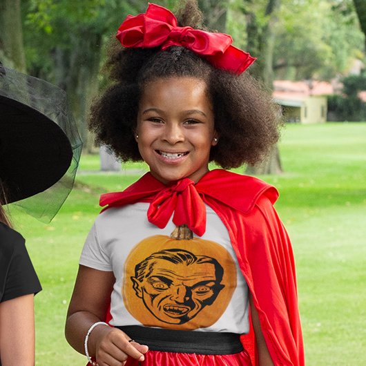 Jack O'Lantern Vampire Gezicht Halloween Meisjes T-shirt