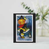 Jack o'Lantern Witch Briefkaart (Staand voorkant)