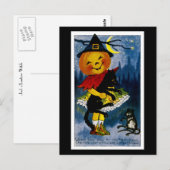 Jack o'Lantern Witch Briefkaart (Voorkant / Achterkant)
