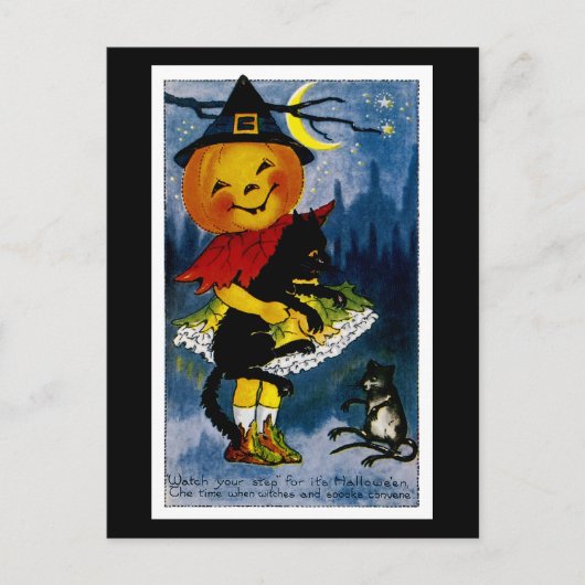 Jack o'Lantern Witch Briefkaart (Voorkant)