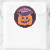 Jack O'Lantern Witch Halloween Ronde Sticker (Tas)