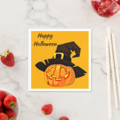 Jack O'Lantern Witch Happy Halloween Party Servet (Insitu)