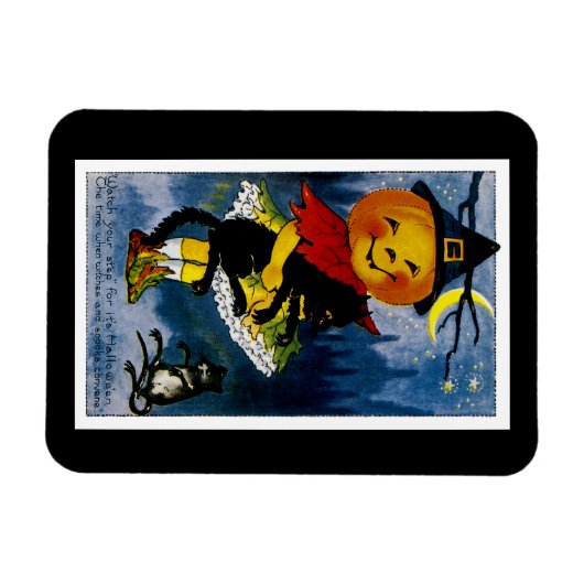 Jack o'Lantern Witch Magneet (Horizontaal)