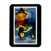 Jack o'Lantern Witch Magneet (Verticaal)