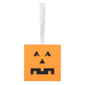 Jack O'Lantern Wooden Cube Halloween Ornament (Rechts)