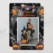 Jack O'Lanterns Foto Halloween Kaart (Voorkant / Achterkant)