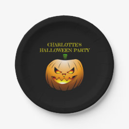 Jack O'lanterns Halloween Nacht Papieren Bordje