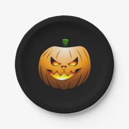 Jack O'lanterns Halloween Nacht Papieren Bordje