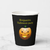 Jack O'lanterns Halloween Night Papieren Bekers (Achterkant)