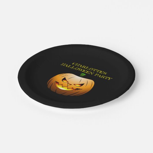 Jack O'lanterns Halloween Night Papieren Bordje (Gekanteld)